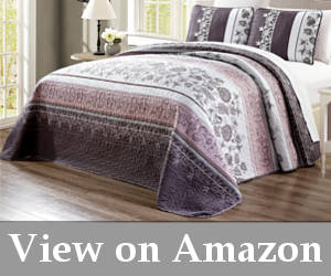 purple lime green bedding set